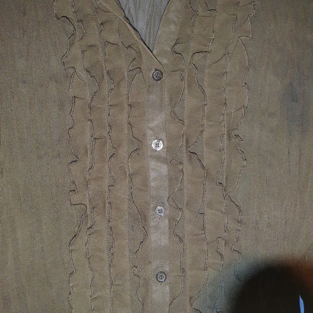 Sheer Blouse with Ruffles - Picture 3 of 5